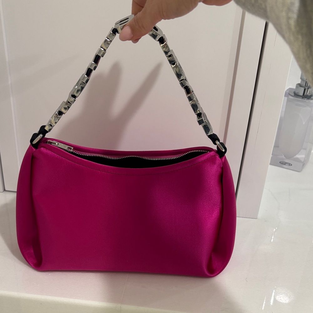 Alexander Wang Fuchsia Shoulder Bag with Silver Handle
